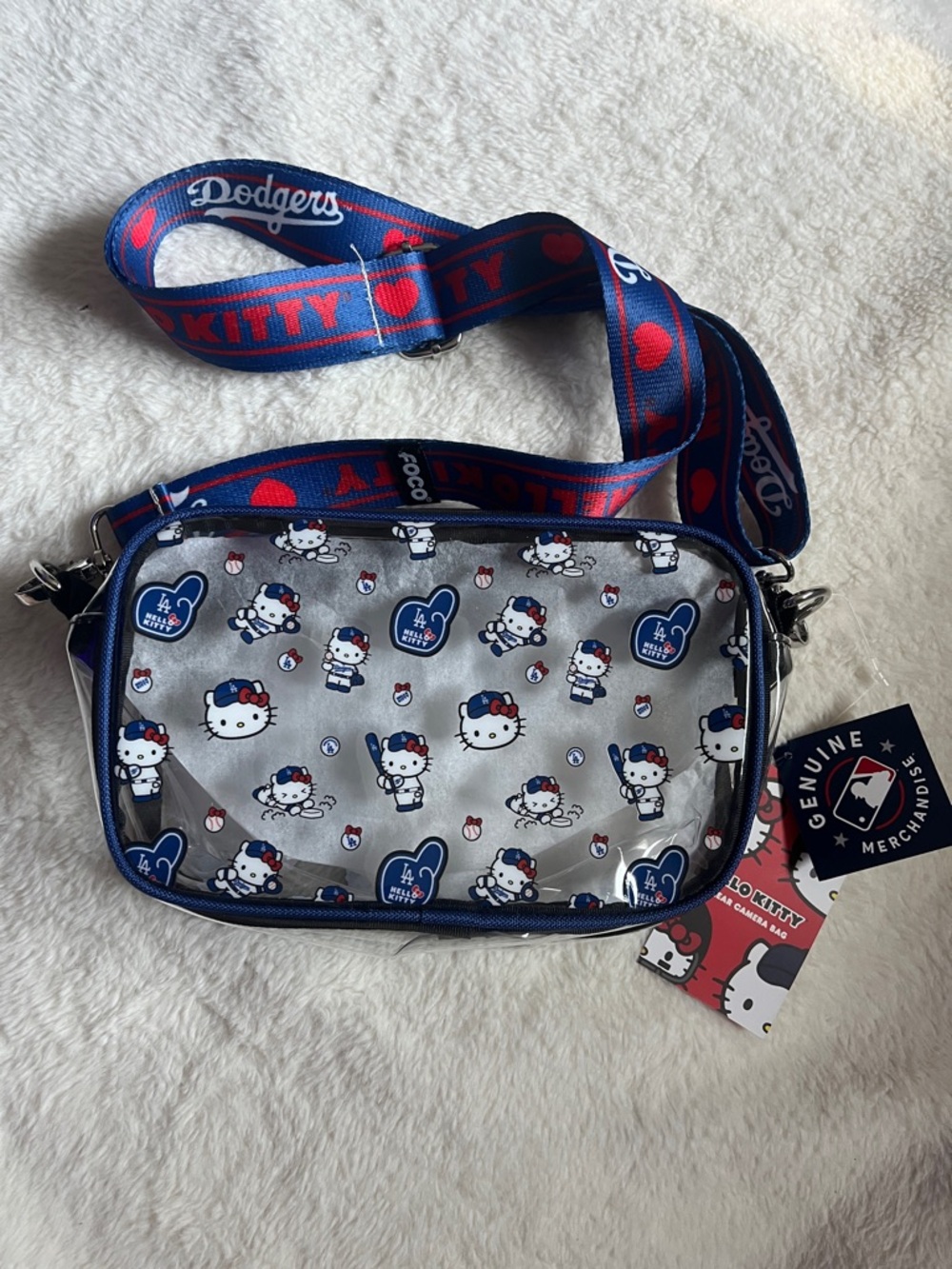 Dodgers Hello Kitty Clear Crossbody Bag